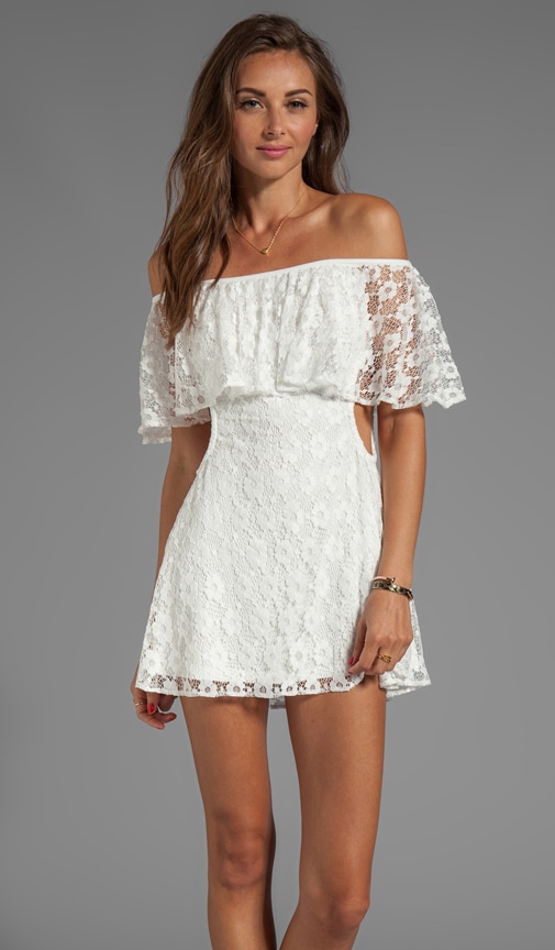 For Love & Lemons Tender Heart Dress in White | REVOLVE