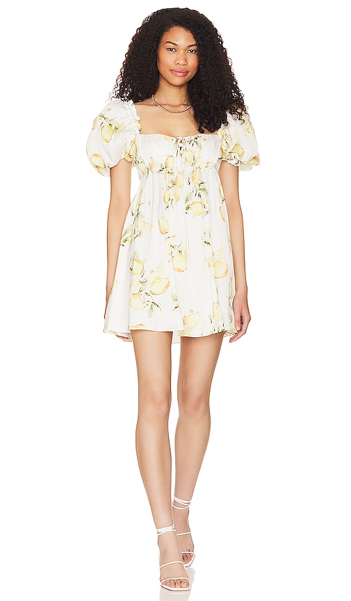 For Love & Lemons Candice Mini Dress In White