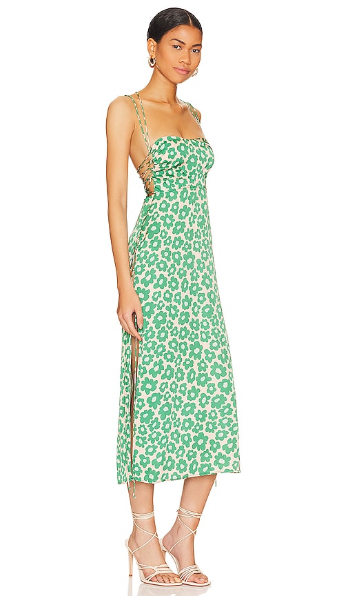 Shop For Love & Lemons Lincoln Midi Dress In Green