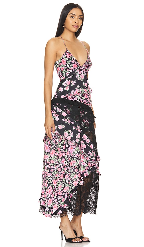 Shop For Love & Lemons Rosalyn Maxi Dress In Black