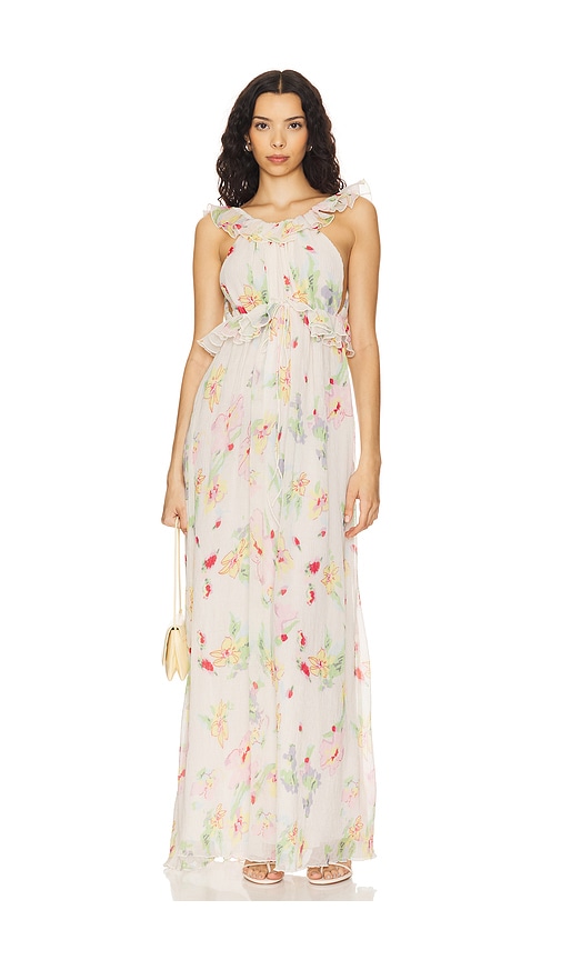 Shop For Love & Lemons Abby Maxi Dress In Cream