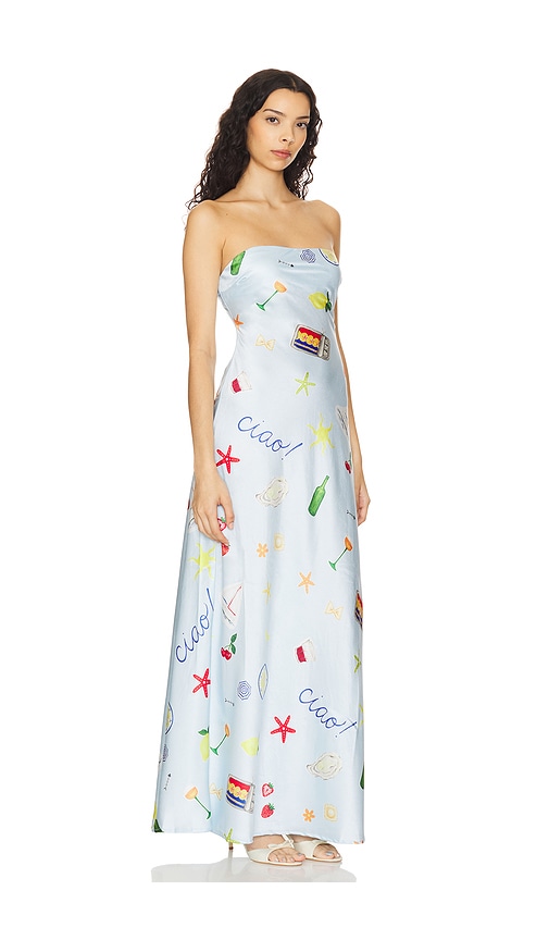 Shop For Love & Lemons Carla Maxi Dress In Blue