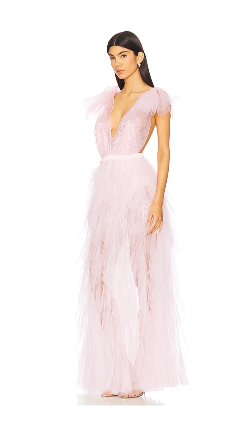  For Love & Lemons Abendkleid Maxine In Blush. Größe S. Also In M, Xl. 