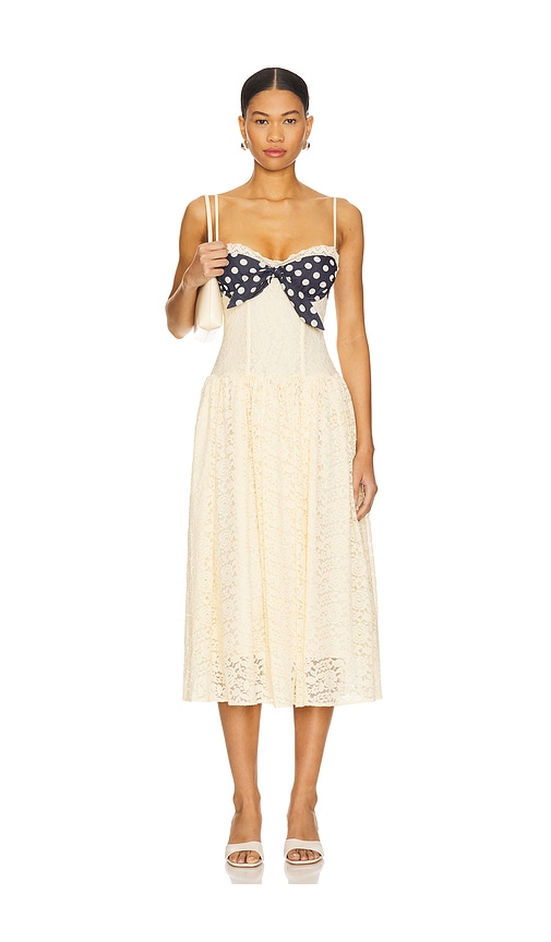 For Love & Lemons Lucy Lace Midi Dress