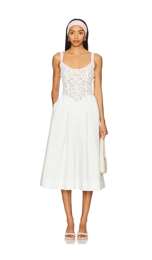 ROBE MIDI EN DENTELLE BLOSSOM en . Taille L. Also en M, S, XS - For Love & Lemons - Modalova