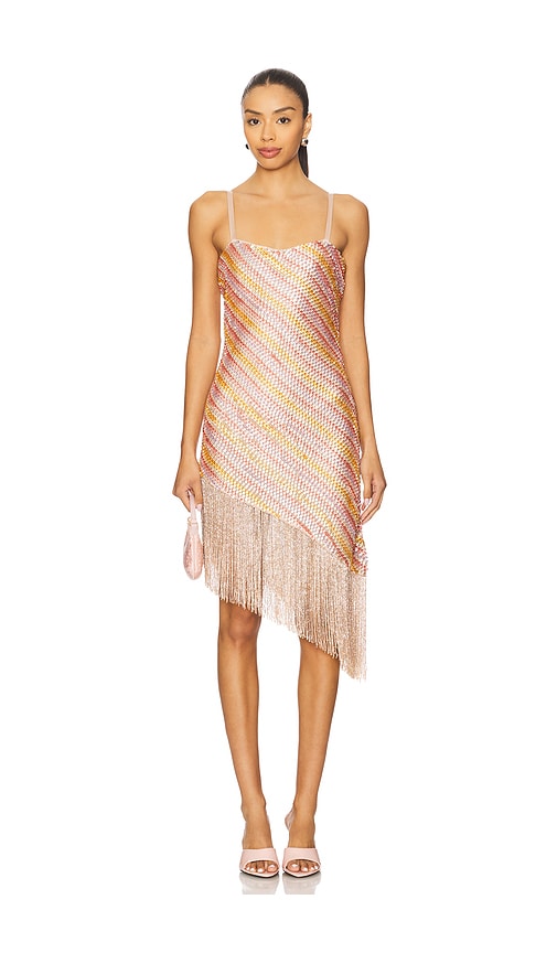 Capri Beaded Mini Dress in Pink. - size 6 (also in 12)