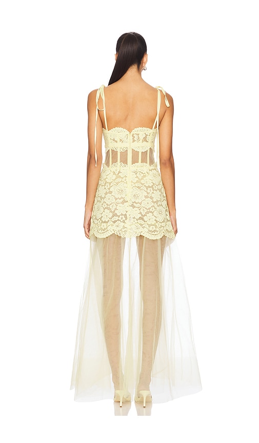  For Love & Lemons Abendkleid Viola In Lemon. Größe S. Also In Xs, M. 
