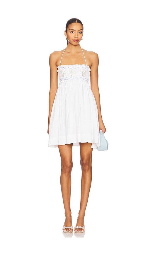 Summer Time Mini Dress in White. - size XL (also in L, M, S, XS)