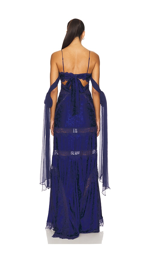  For Love & Lemons Abendkleid Rita In Royal. Größe M. Also In Xs, Xl. 