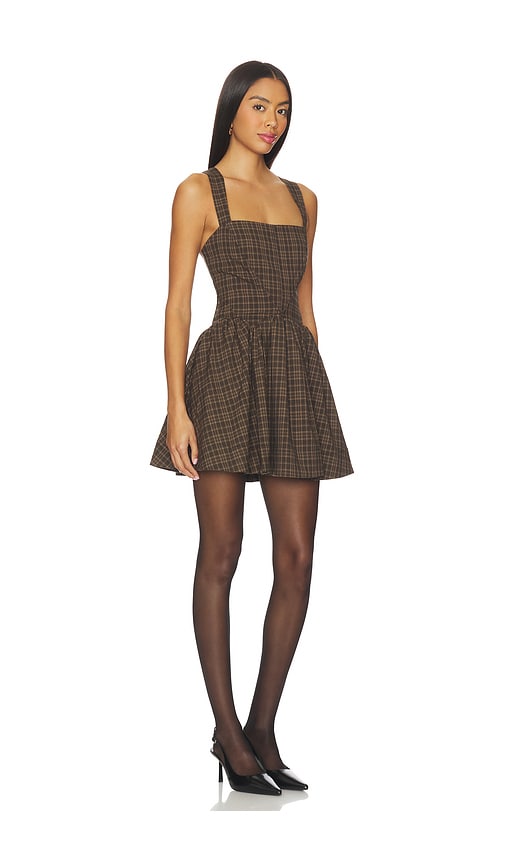 For Love & Lemons Ginny Mini Dress In Green