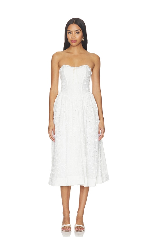 Laura Eyelet Midi Dress