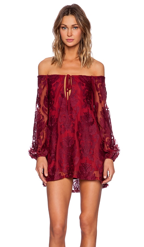 for love and lemons off the shoulder dress