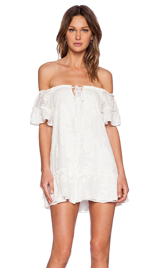 For Love & Lemons Pina Colada Mini Dress in White | REVOLVE