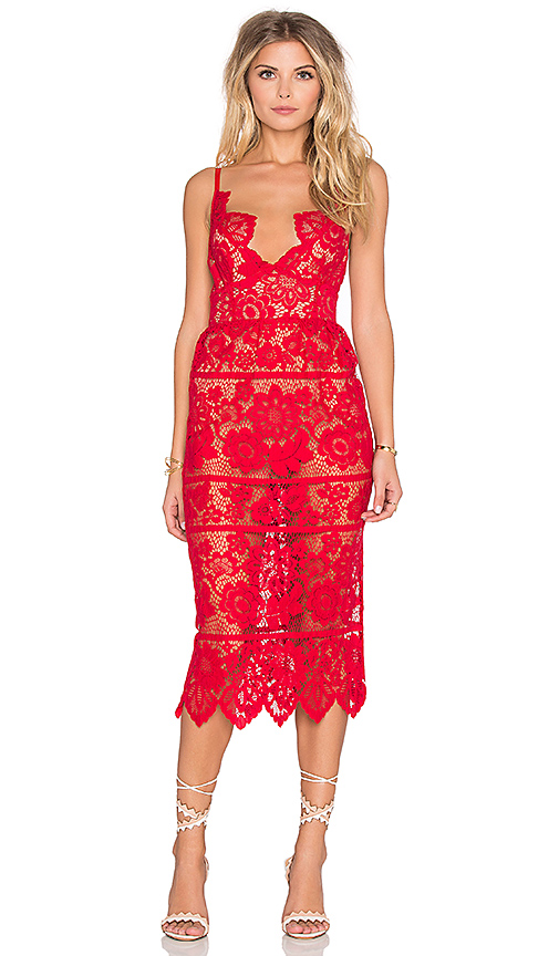 for love and lemons red lace dress