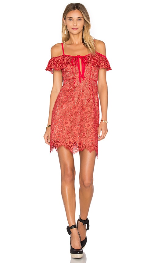 for love and lemons red lace dress