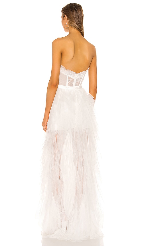 Shop For Love & Lemons Bustier Gown In White