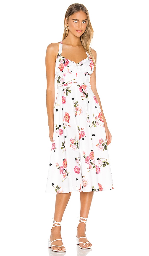 For Love Lemons Paloma Midi Dress In White Revolve