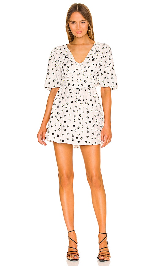 Shop For Love & Lemons Connie Mini Dress In Ivory