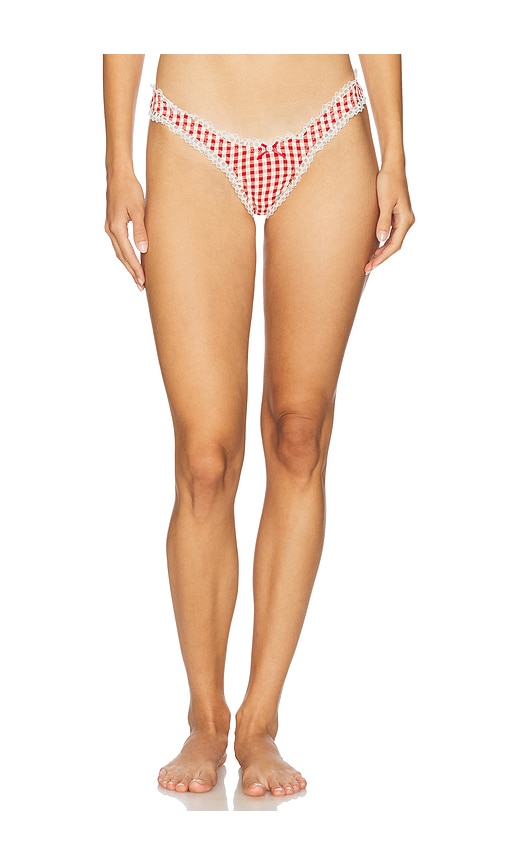 Scotch Bonnet Gingham Panty in Red. - size XL (also in L, M, S, XS)
