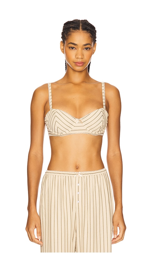 For Love & Lemons Mindy Underwire Bra In Neutral