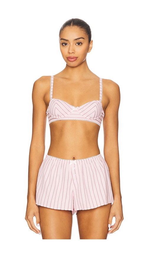 For Love & Lemons Mindy Underwire Bra In Pink