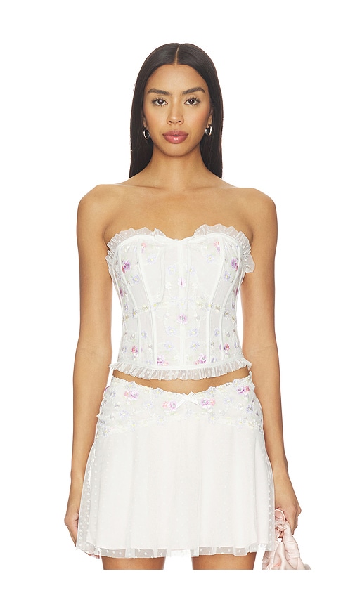 For Love & Lemons Spring Blossom Corset Top