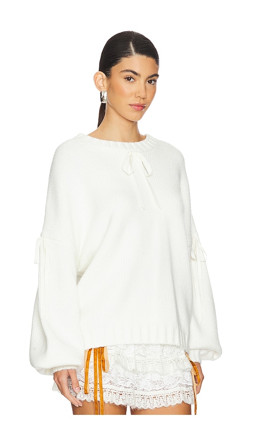 Shop For Love & Lemons Jardin Oversized Sweater In 크림