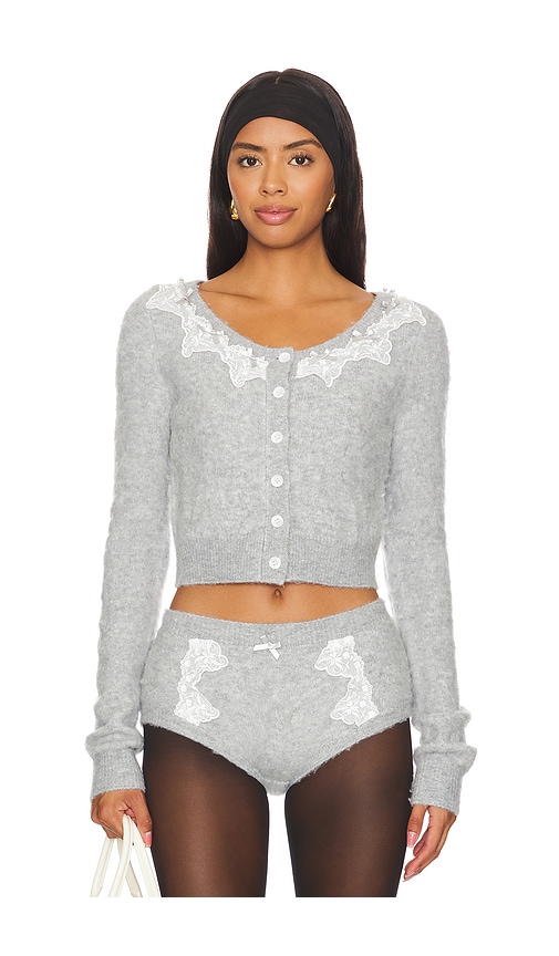 Shop For Love & Lemons Arinah Cardigan In 그레이