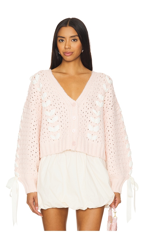 Shop For Love & Lemons Laurel Cardigan In Pink