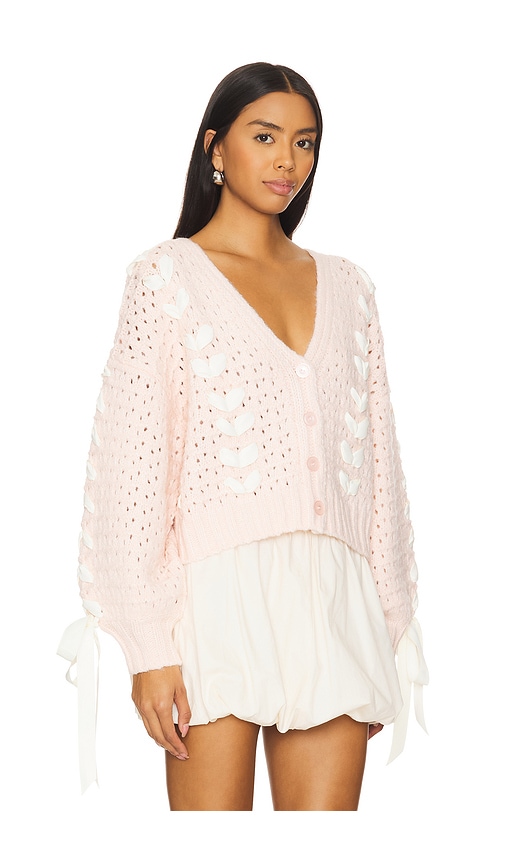 Shop For Love & Lemons Laurel Cardigan In Pink