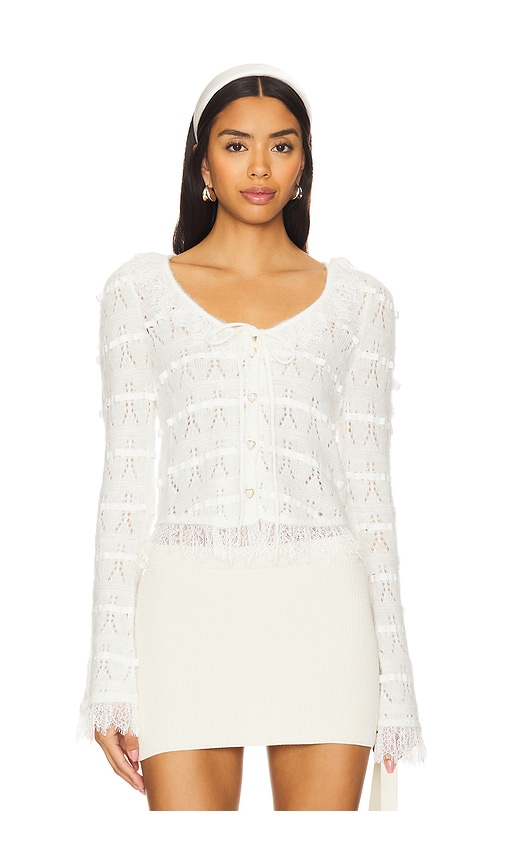 For Love & Lemons Jayla Cardigan In Cream