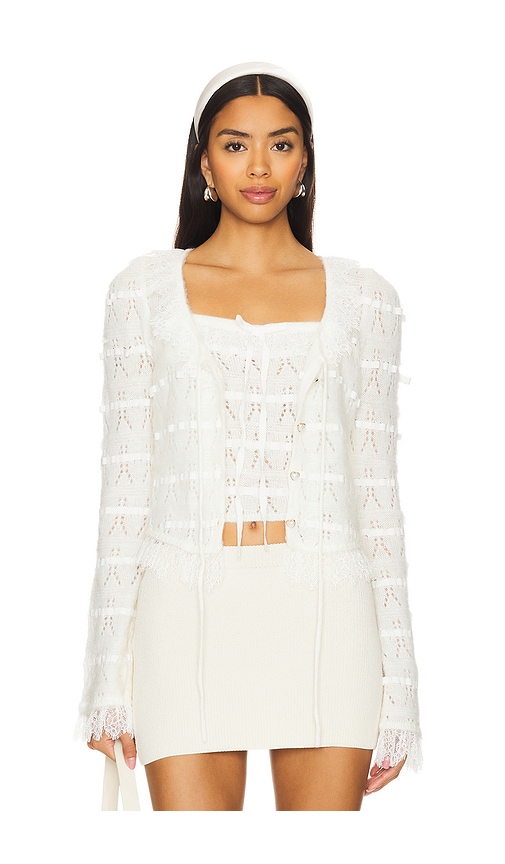 Shop For Love & Lemons Jayla Cardigan In Cream