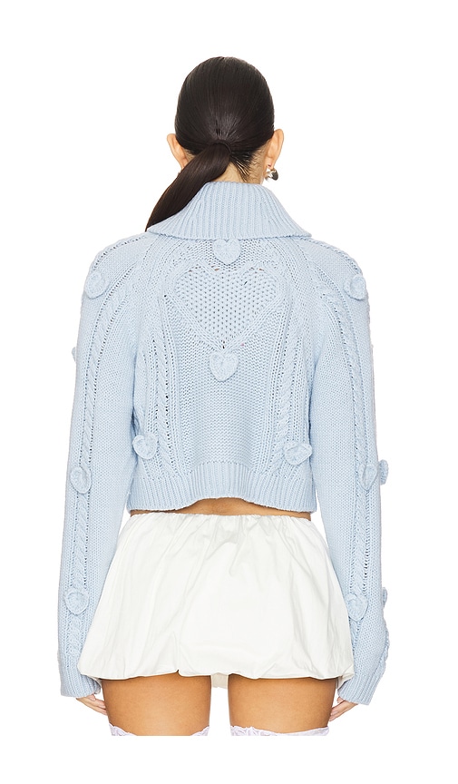  For Love & Lemons Strick Rebecca In Baby Blue. Größe S. Also In Xs, M, L. 