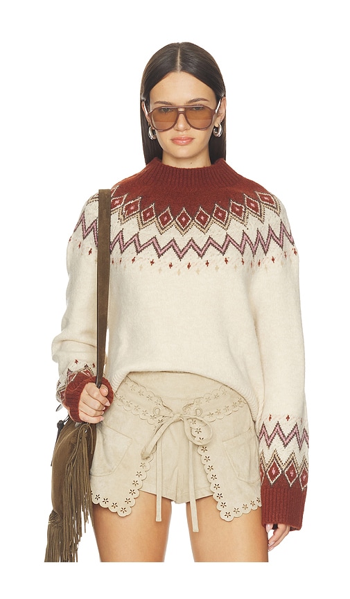 Fair Isle Sweater by For Love & Lemons in Tan