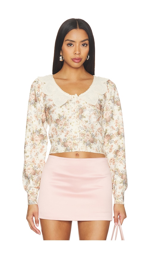 Frontier Floral Sweater by For Love & Lemons in Cream
