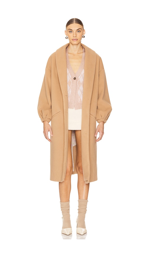 Camel fleece coat online