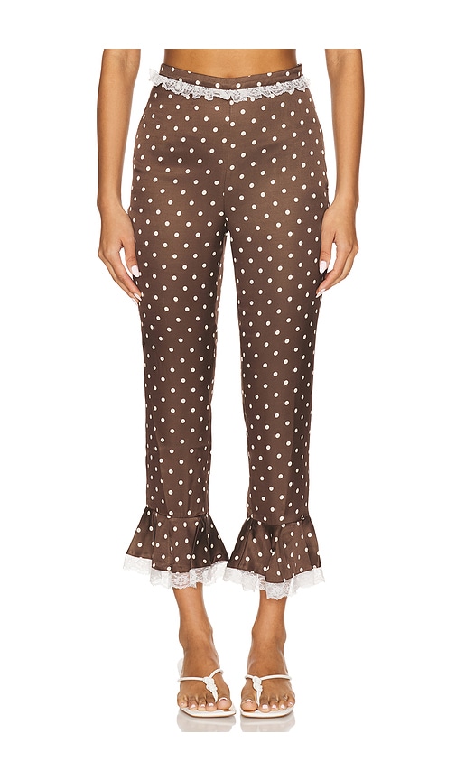 Chocolate Dot Capri Pant