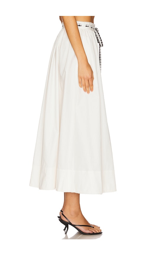  For Love & Lemons Midirock Aus Popeline Georgia In Cream. Größe M. Also In L. 