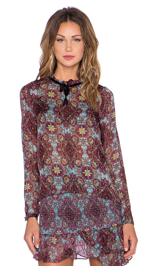 For Love & Lemons Geneva Blouse in Cornflower Blouse