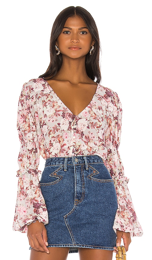 For Love & Lemons Eclipse Blouse in Country Floral