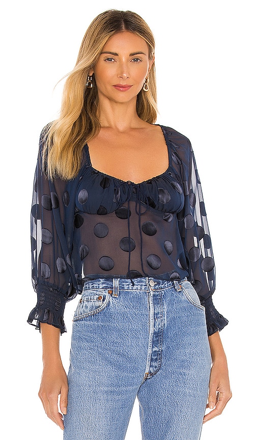 For love and lemons polka sale dot top