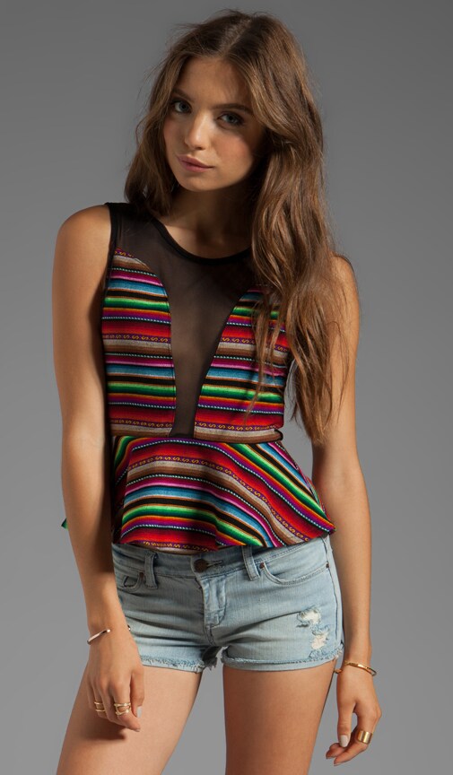 Lulu Striped Peplum Top