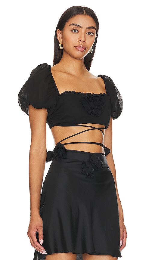 Shop For Love & Lemons Adella Top In Black