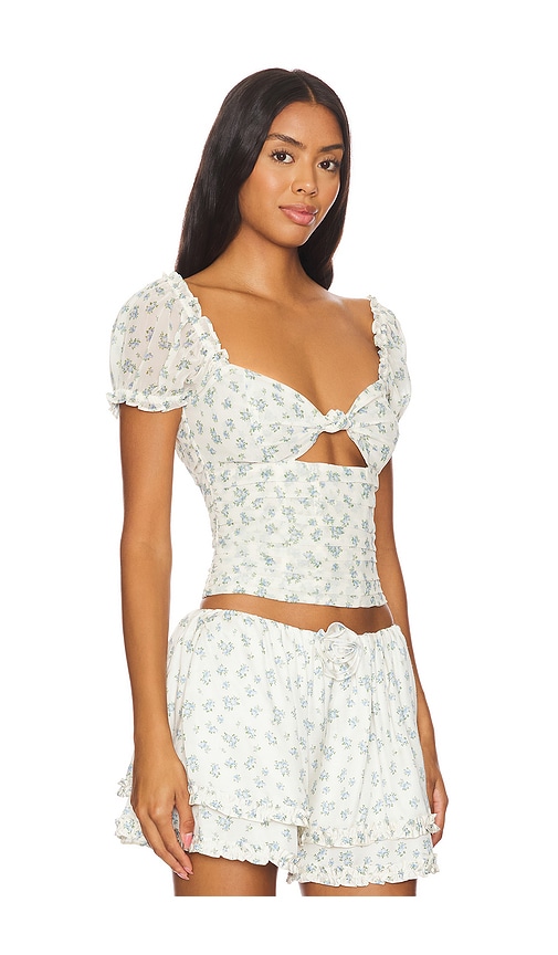  For Love & Lemons Oberteil Chateau In Cream. Größe S. Also In Xs, M, L. 