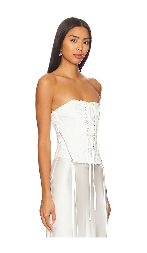 Shop For Love & Lemons Lilibet Corset Top In 화이트