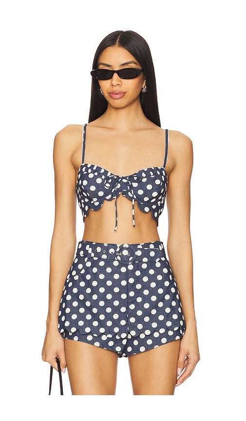 Dolly Denim Dot Bra Top