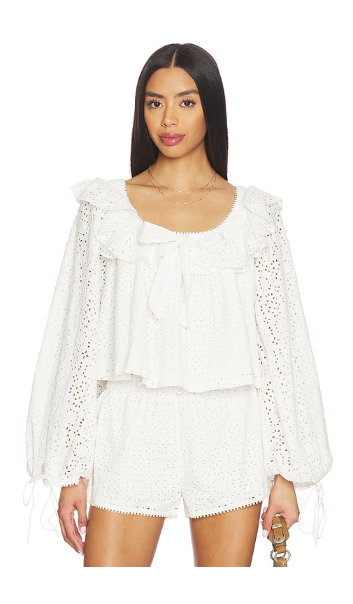 For Love & Lemons Willa Eyelet Top