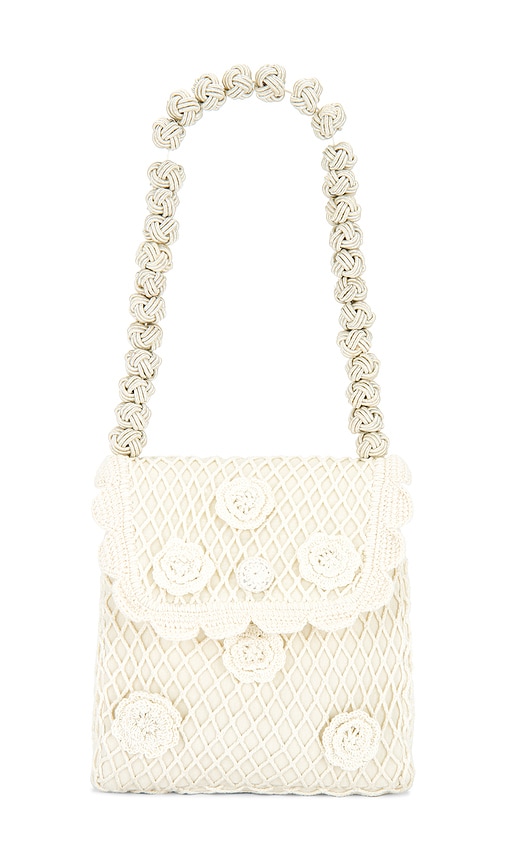 Betty Bouquet Knit Purse in Cream