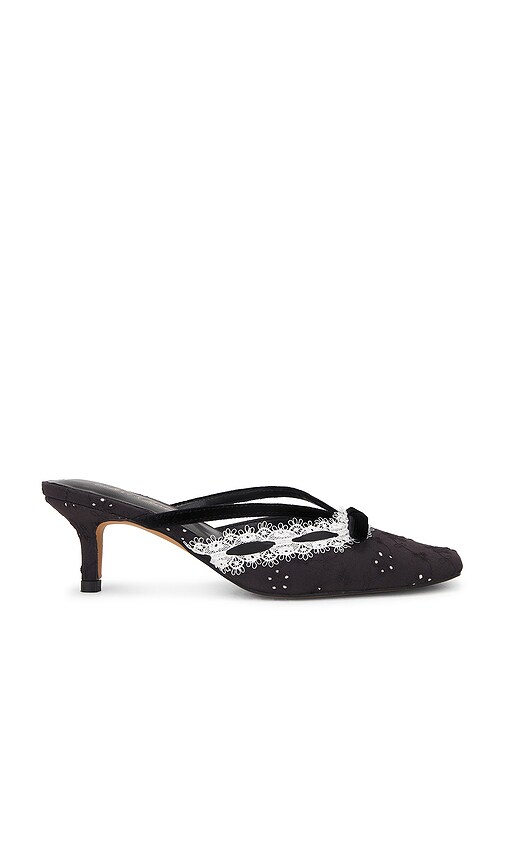 For Love & Lemons Liona Mule Heel in Black