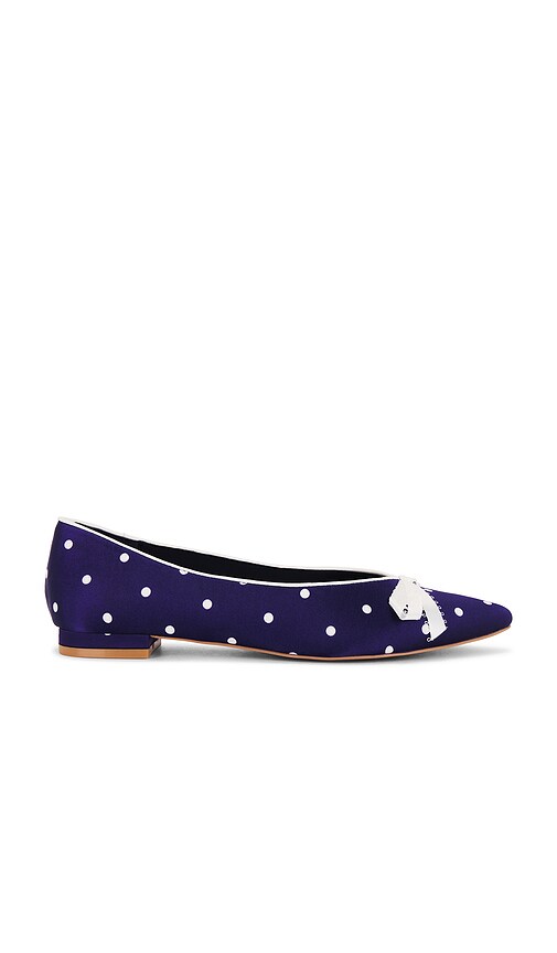 For Love & Lemons Lena Flat in Navy